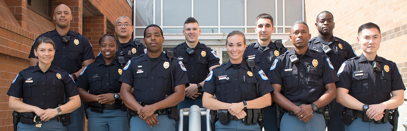 Cobb County Police Department Officers at police headquarters